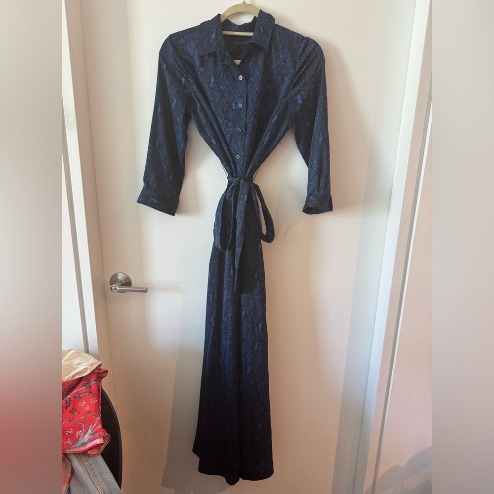 Banana Republic blue snakeskin dress, size 02